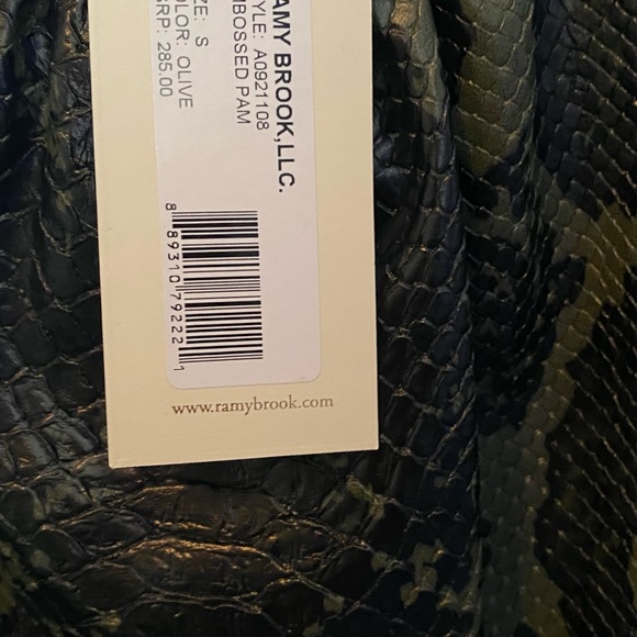 Ramy Brook Pam Embossed Faux-Leather Top - Picture 3 of 12